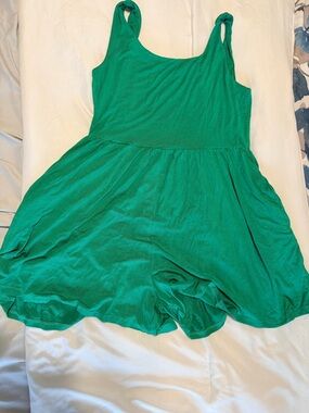 Zenana Outfitters Emerald Knot-Shoulder Skater Dress